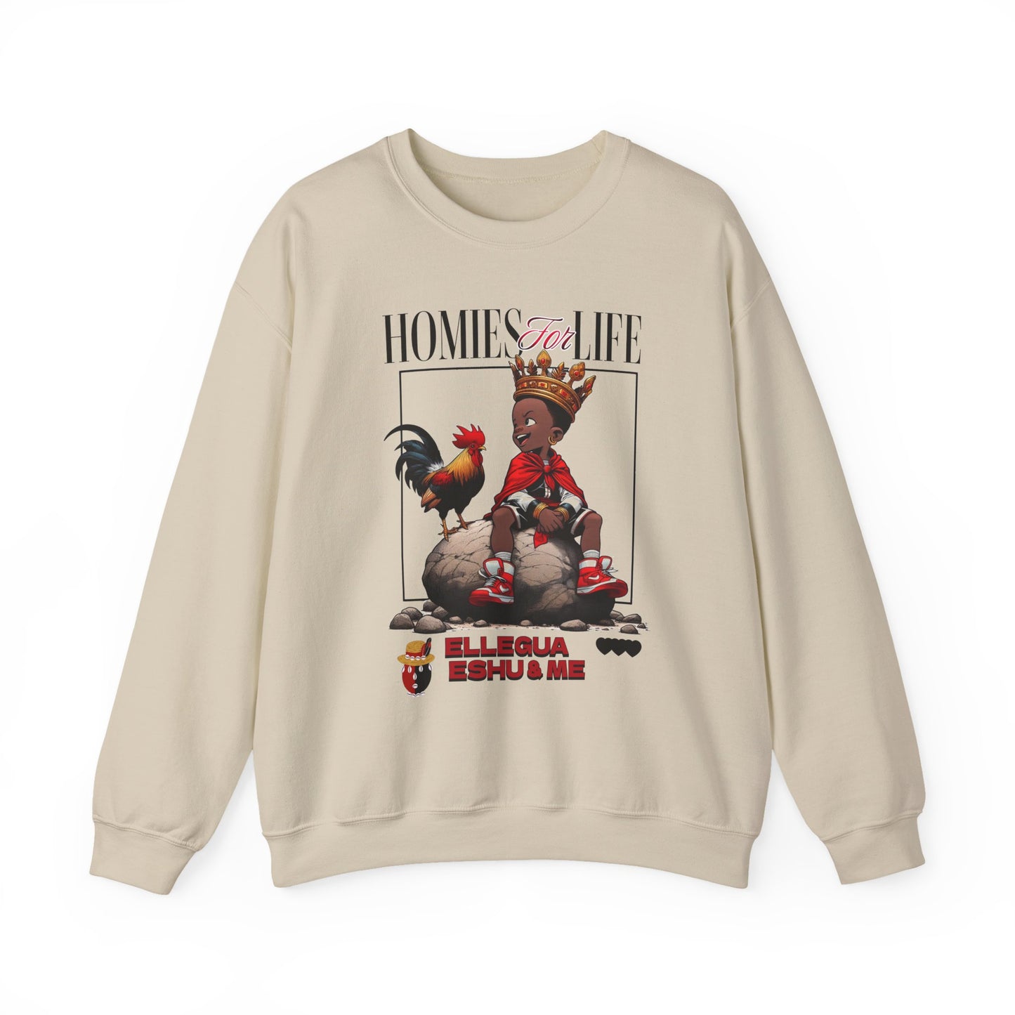 Homies for Life, ELLEGUA Eshu and Me Sweatshirt, Gift for Godparent or Devotee!