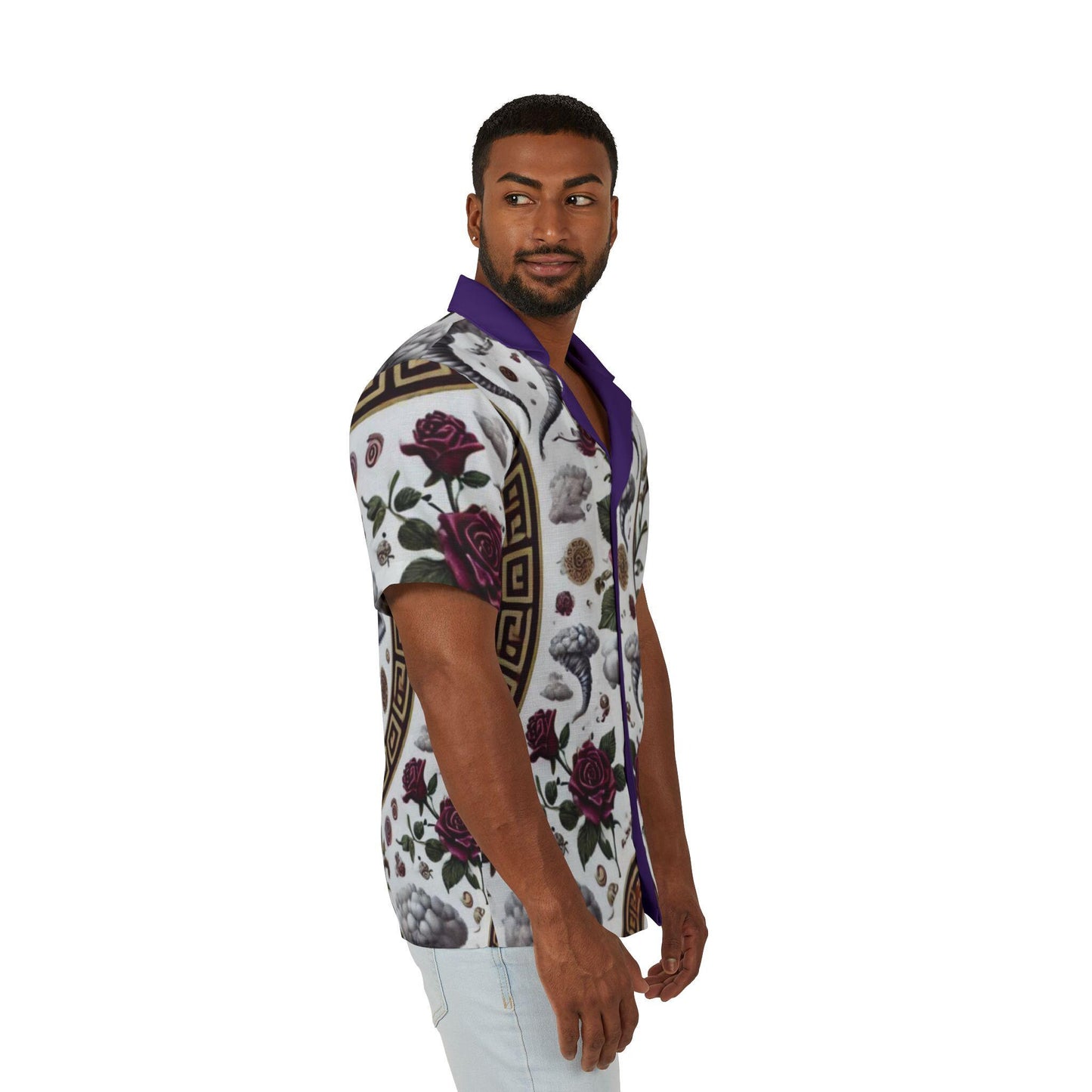 Orisha Oya Yansa Hawaiian Style Button Down Shirt - Gift for Devotee or Godparent