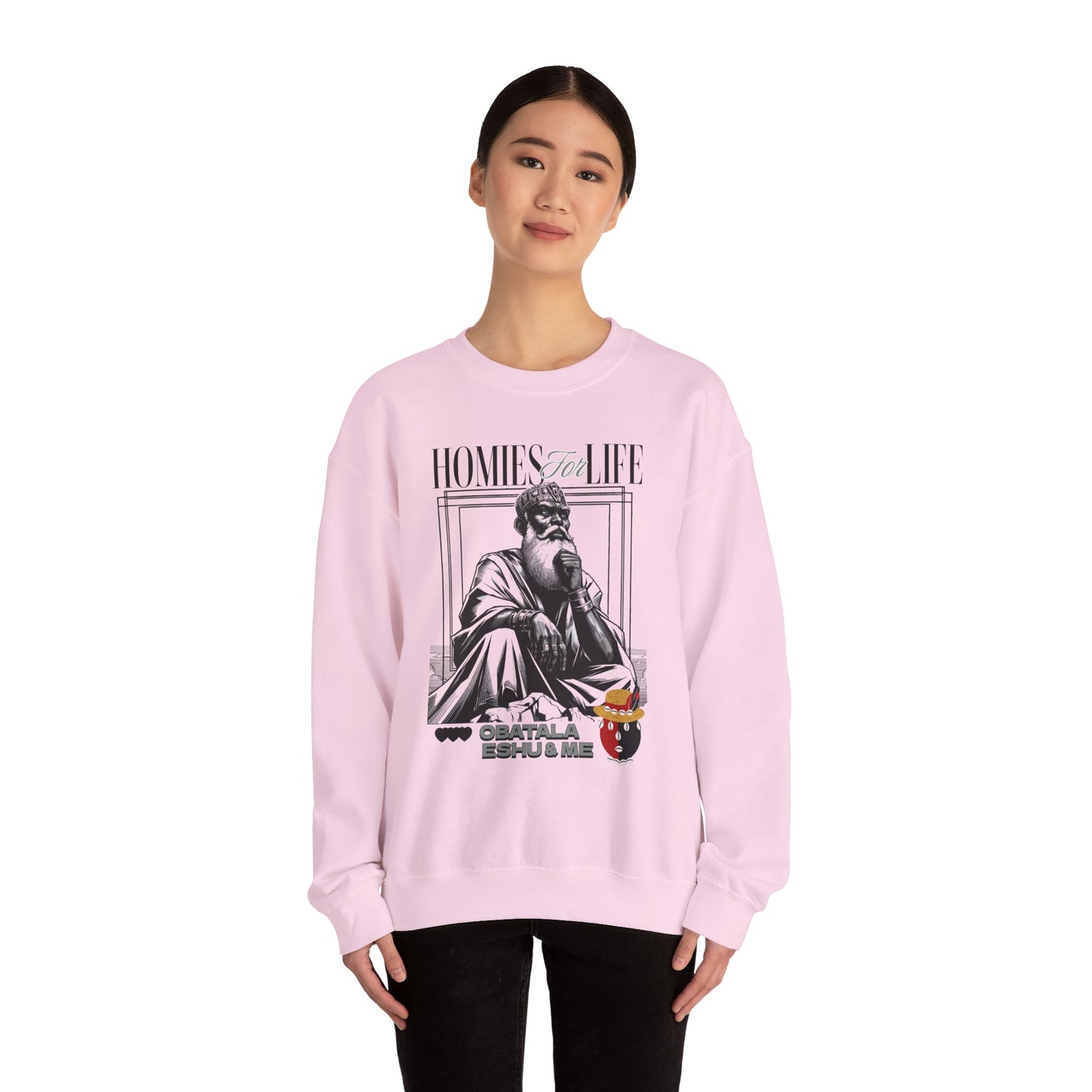 Homies for Life,OBATALA Eshu and Me Sweatshirt, Gift for Godparent or Devotee!!