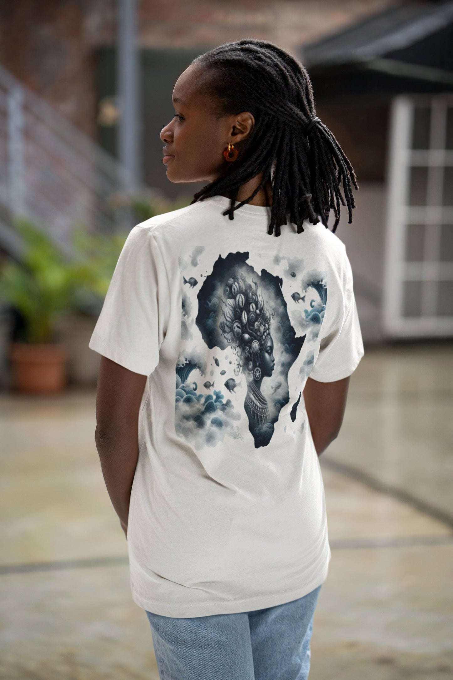 Maferefun Yemaya "A Queen in Africa" t-shirt! Orisha based, Lucumi Tradition, Urban Style Tee! Gift for godparent or devotee
