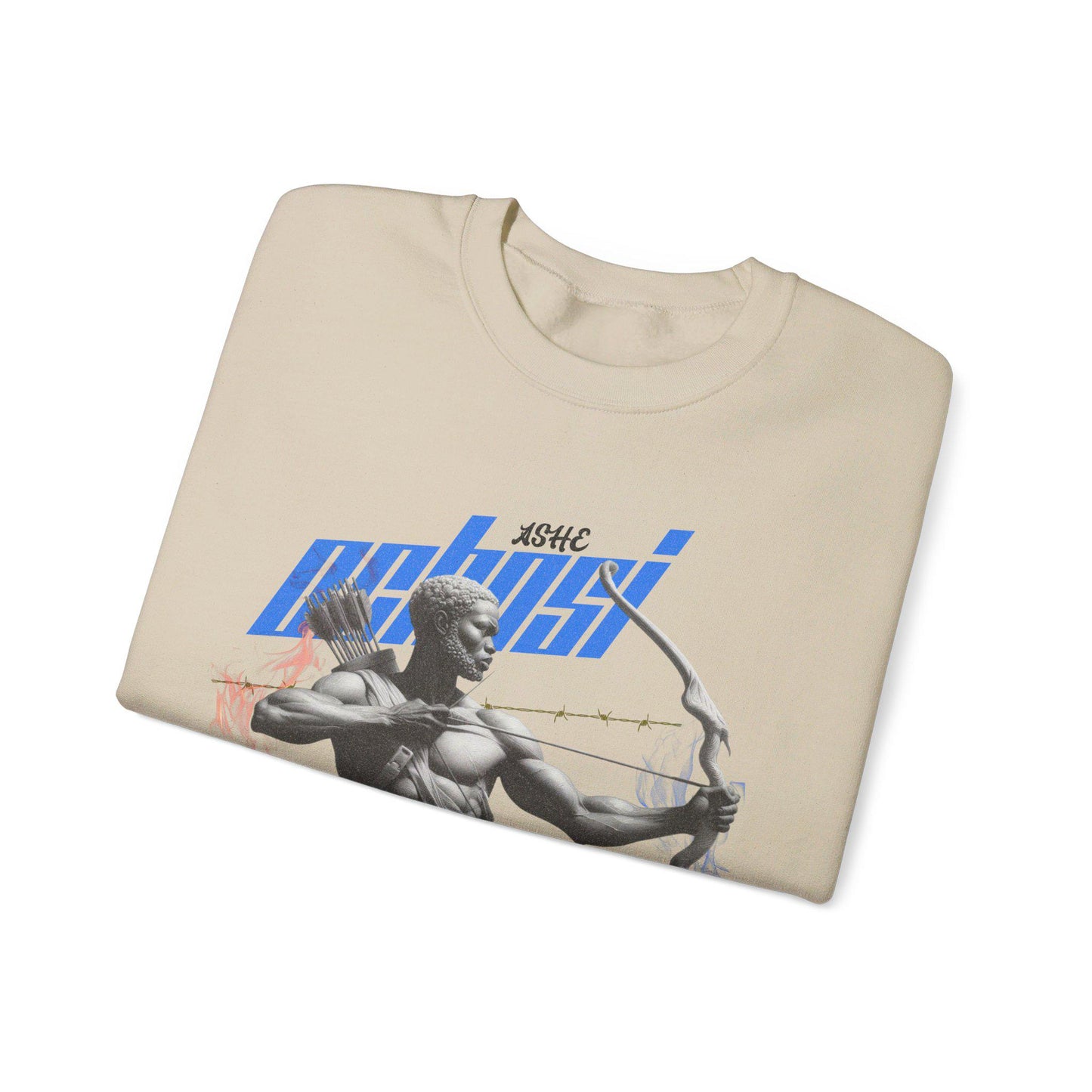 Orisha Ochosi “Marble Royalty” Sweatshirt – Ruler of the Hunt | Gift for Devotee or Godparent