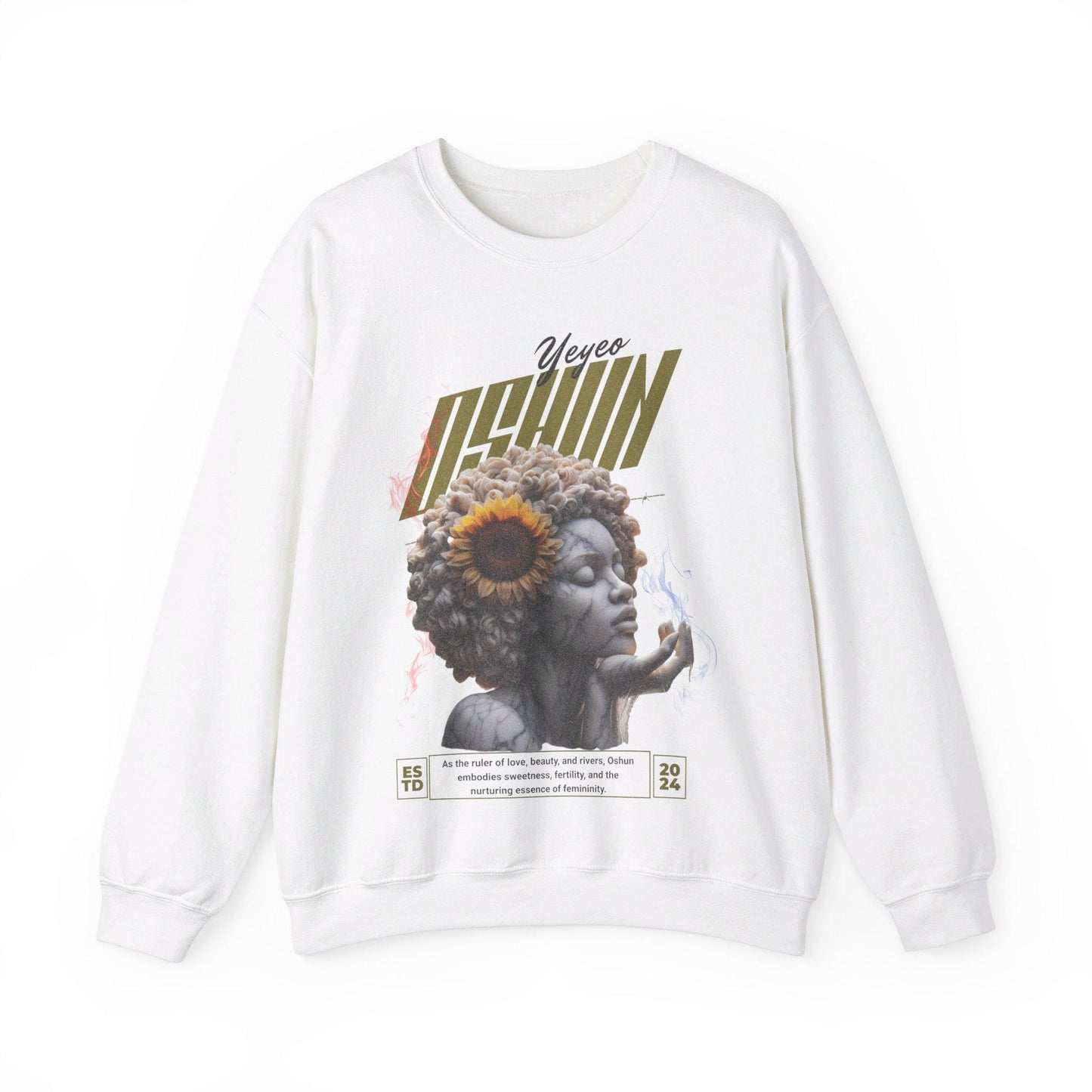 Orisha Oshun “Marble Royalty” Sweatshirt – Ruler of Love | Gift for Devotee or Godparent