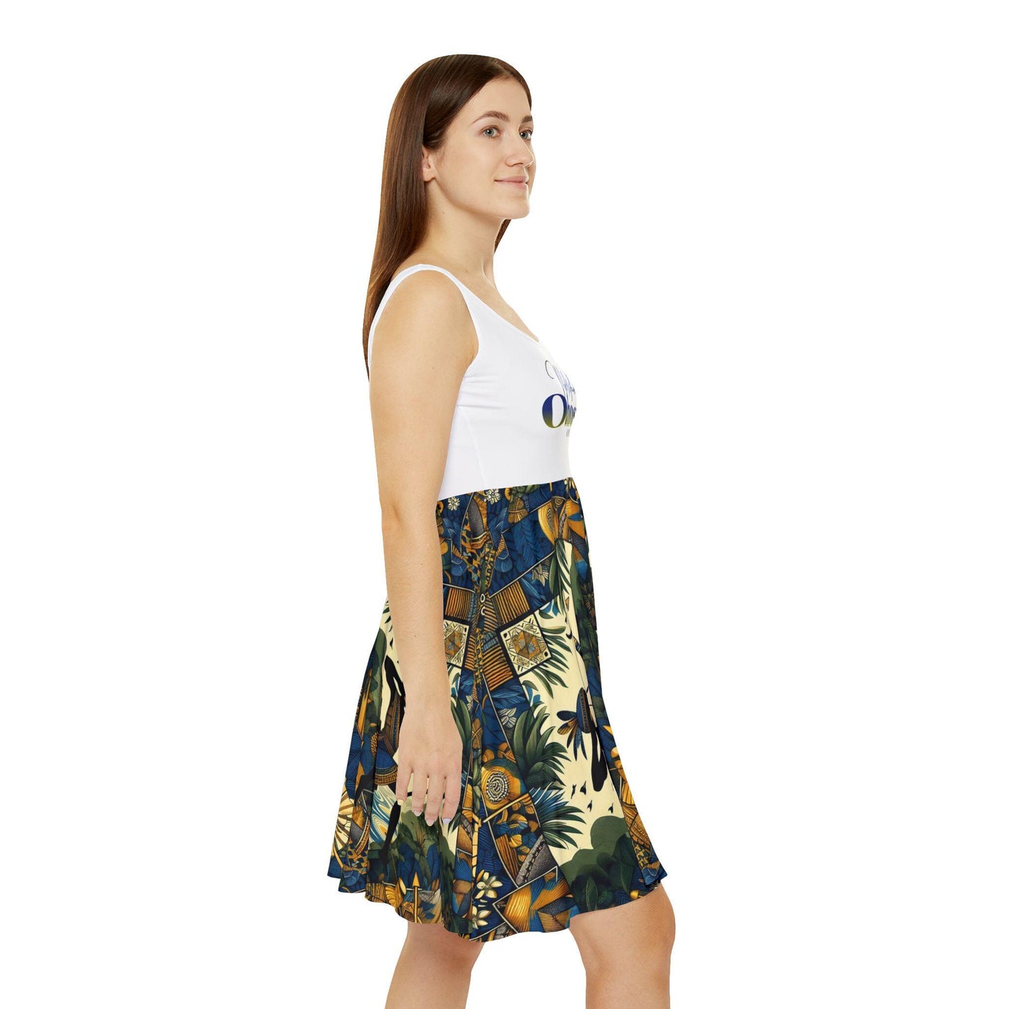 Maferefun OCHOSI Summer Skater Style Dress! Gift for Devotee or Godparent! Lucumi based Ochosi Ladies Dress!