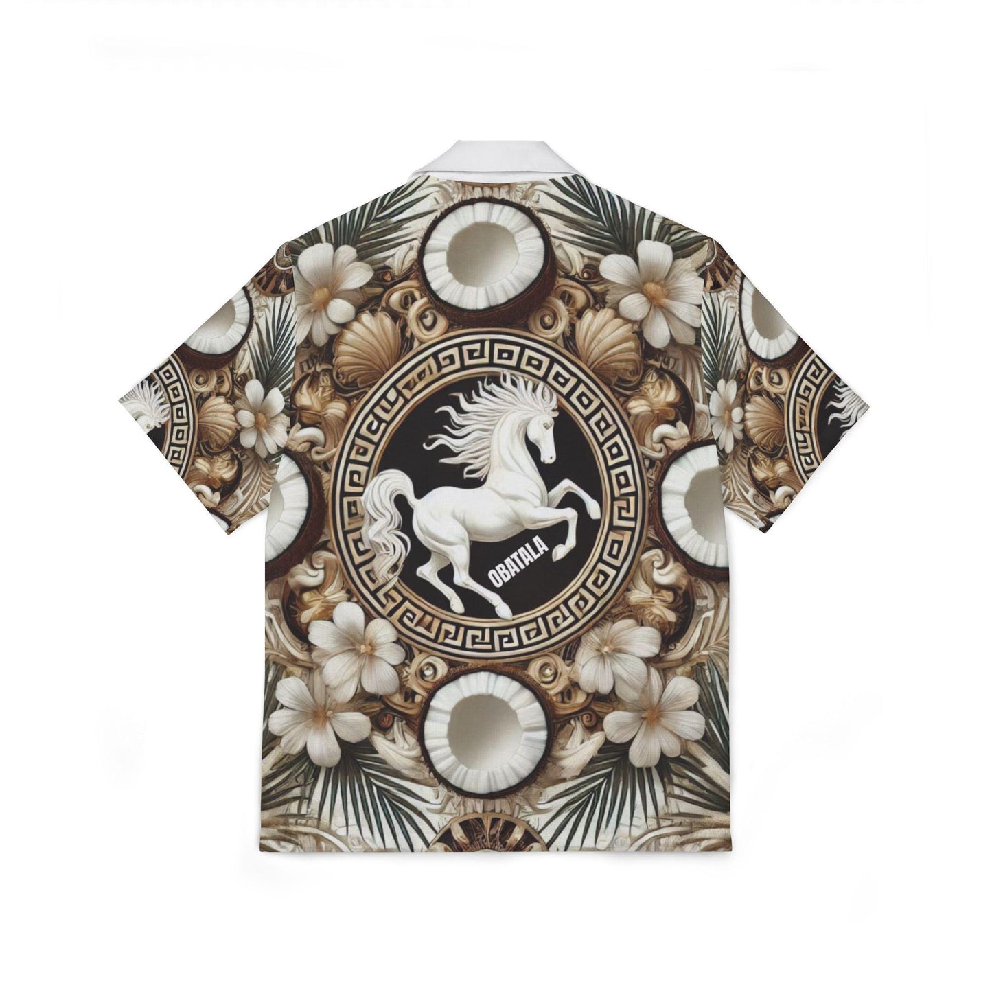 Orisha Obatala Hawaiian Style Button Down Shirt - Gift for Devotee or Godparent