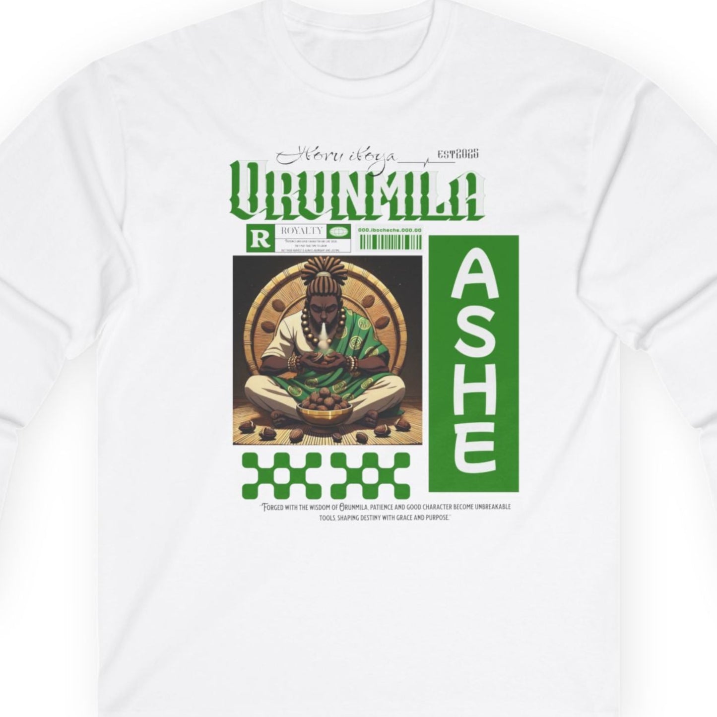 Orisha Orunmila Anime-Inspired Long Sleeve T-Shirt – Gift for Devotee or Godparent