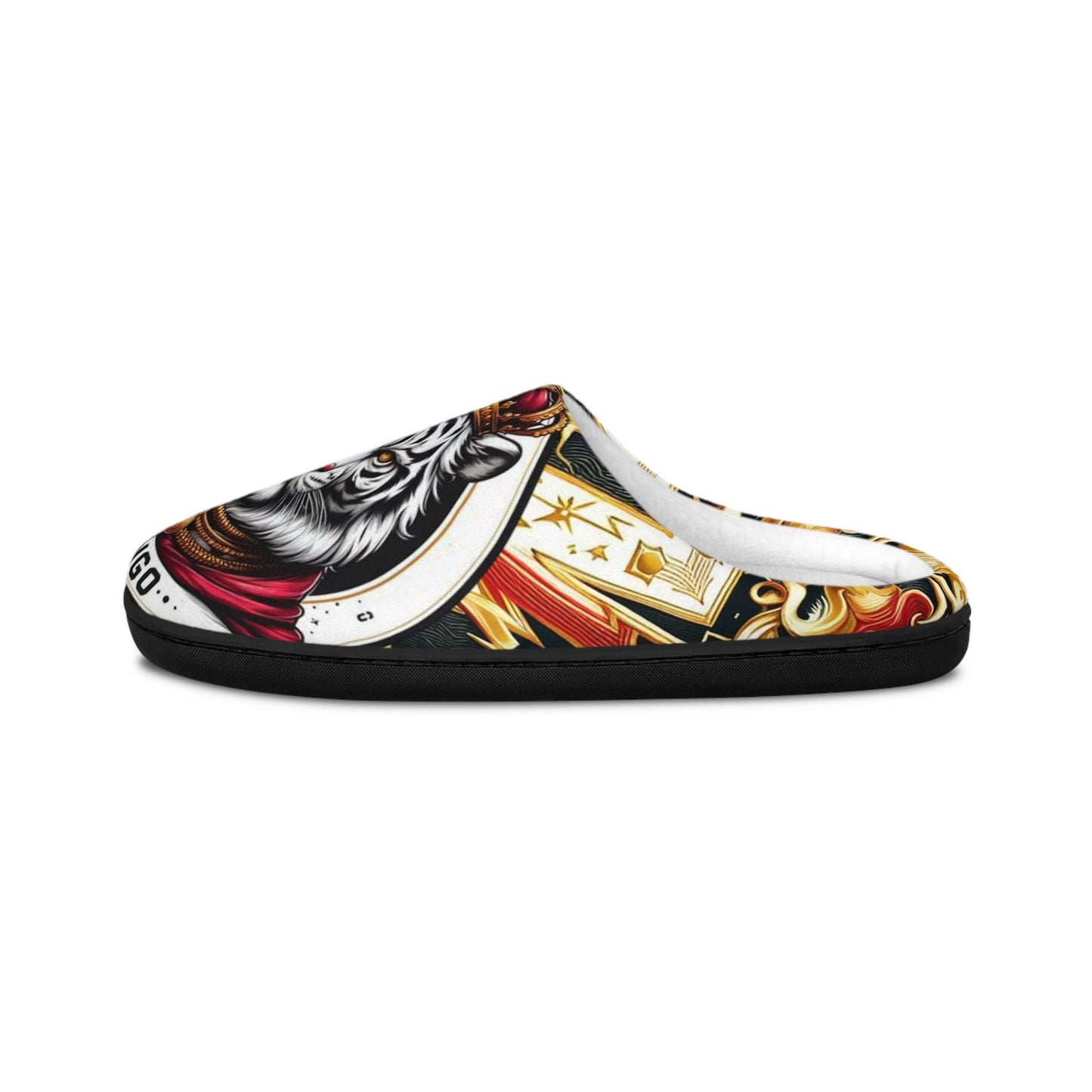 Orisha CHANGO "King Tiger" Stylish Comfy Indoor Slippers, Kawosile Chango Tiger Slippers,Gift for devotee or godparent!