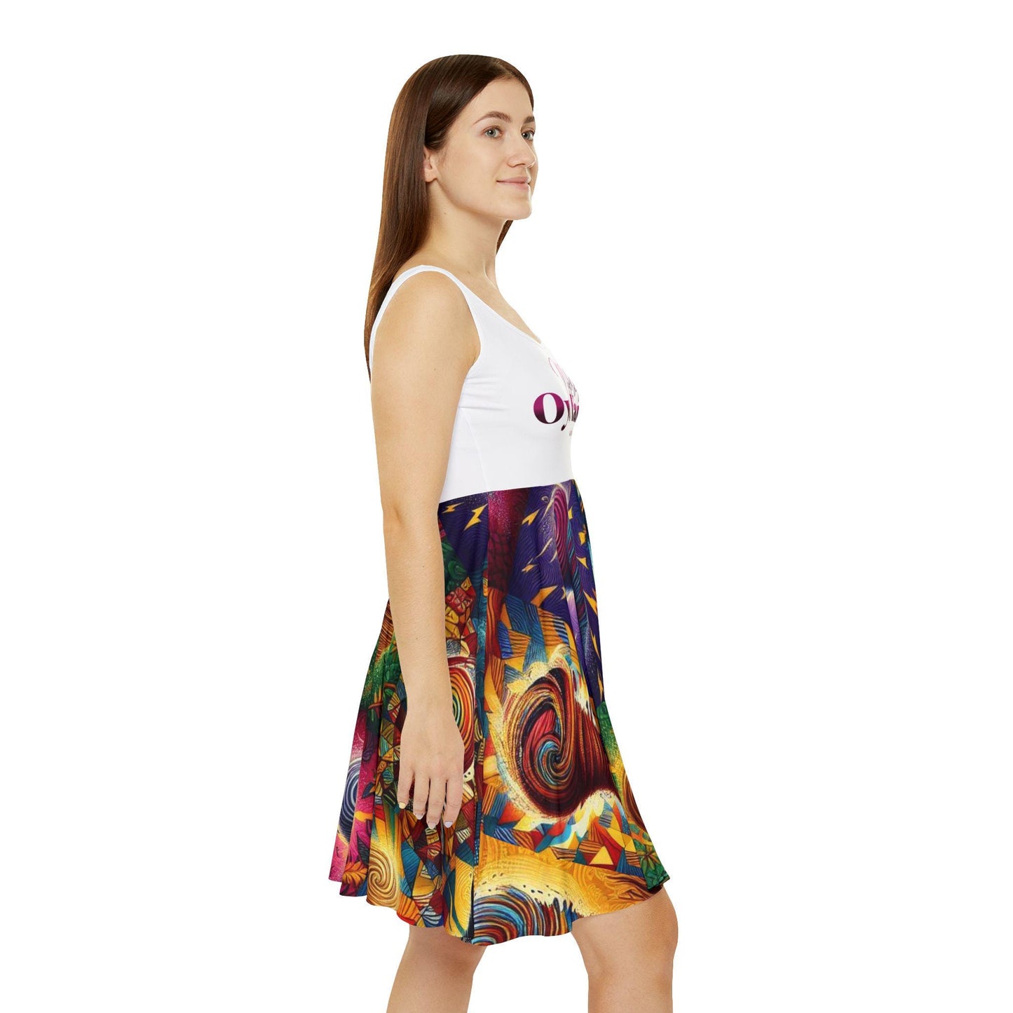 Maferefun OYA YANSA Summer Skater Dress! Gift for Devotee or Godparent! Lucumi Based Orisha OYA Ladies Summer Dress!