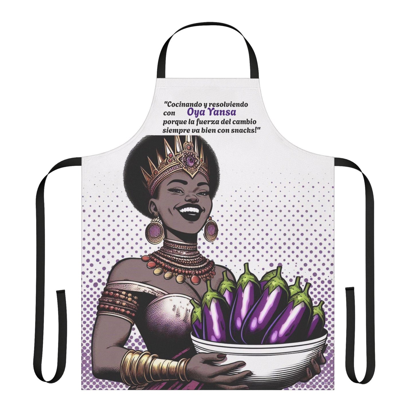 Delantal "Cocinado" de Oya: ¡Perfecto para el Cocinero! Un regalo poderoso para devotos, padrinos o chefs.