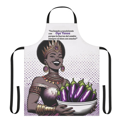 Delantal "Cocinado" de Oya: ¡Perfecto para el Cocinero! Un regalo poderoso para devotos, padrinos o chefs.