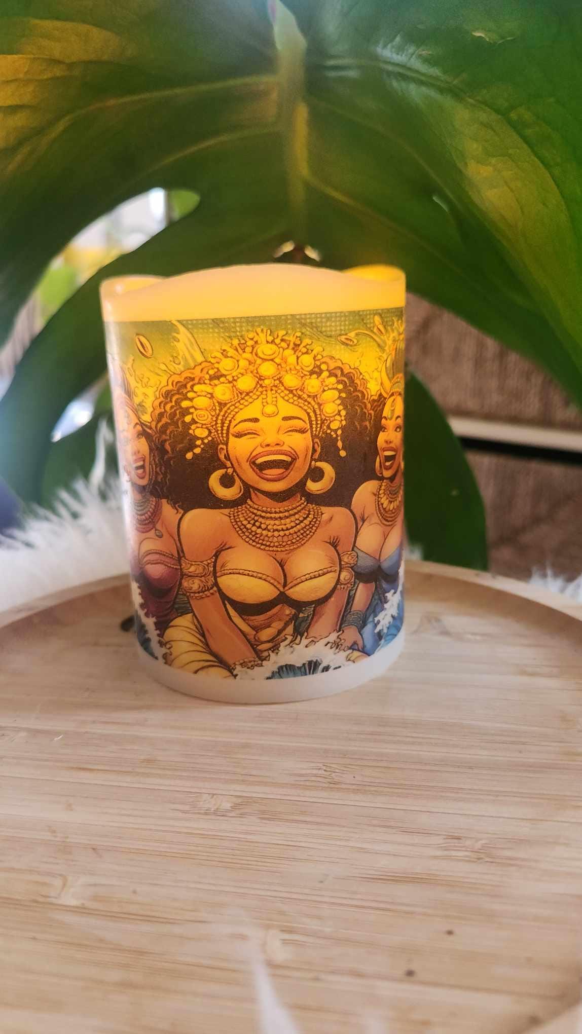 LED Orisha Candles – Choose Your Orisha – Spiritual Light-Up Decor for Altar or Ritual Use! Gift for Devotee or GodParents! VARIETY