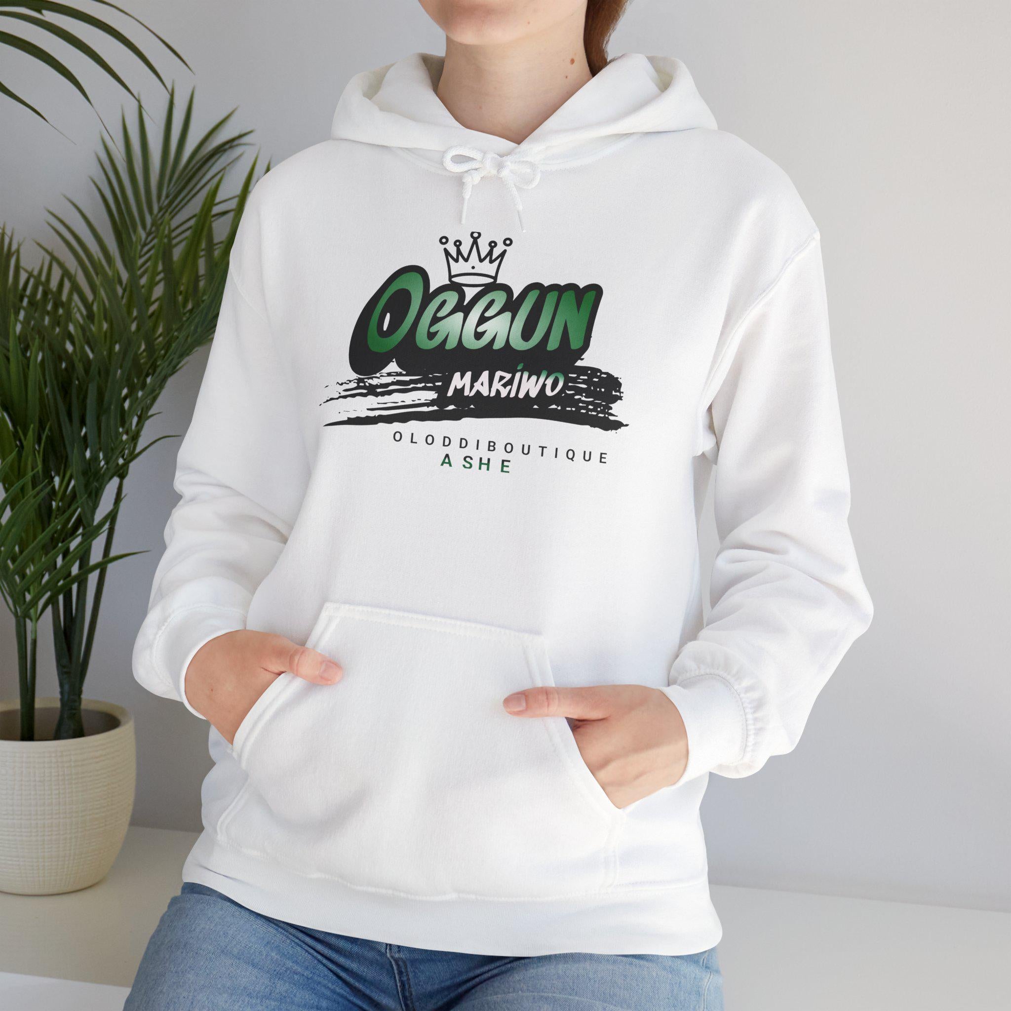 Oggun MARIWÓ, Orisha inspired Unisex Hoodie!! Gift for devotee or Godparent! Omo OGGUN hoodie!