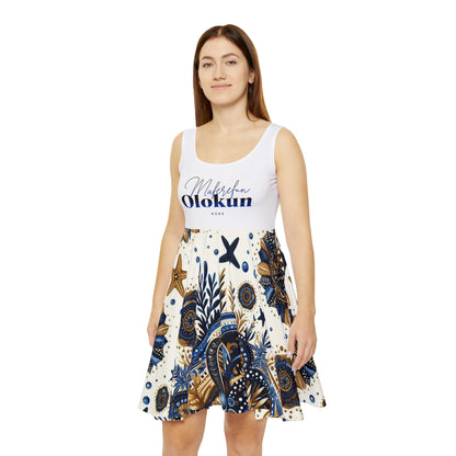 Maferefun OLOKUN Skater Dress – Orisha Inspired | Gift for Devotee or Godparent
