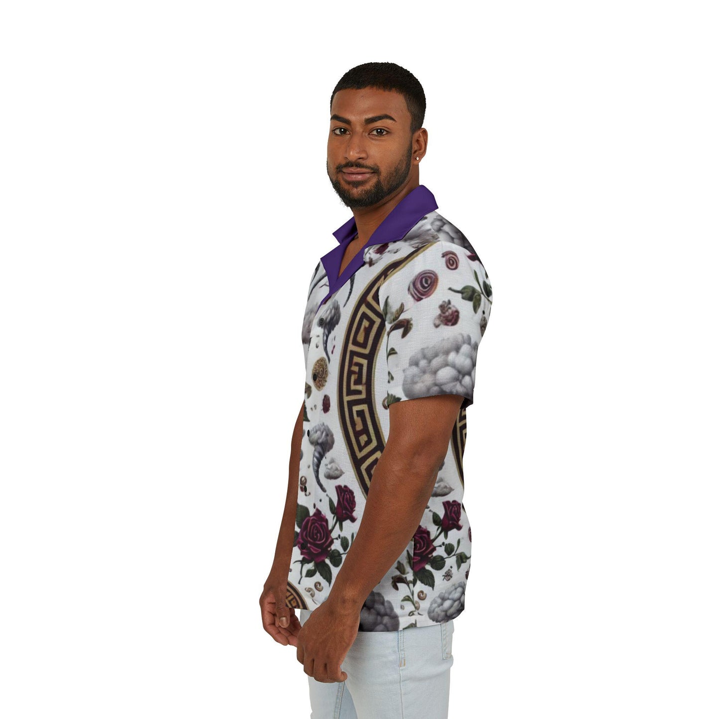 Orisha Oya Yansa Hawaiian Style Button Down Shirt - Gift for Devotee or Godparent