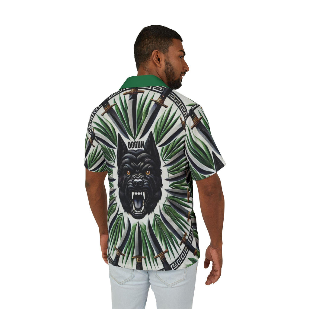 Orisha Oggun Hawaiian Style Button Down Shirt - Gift for Devotee or Godparent