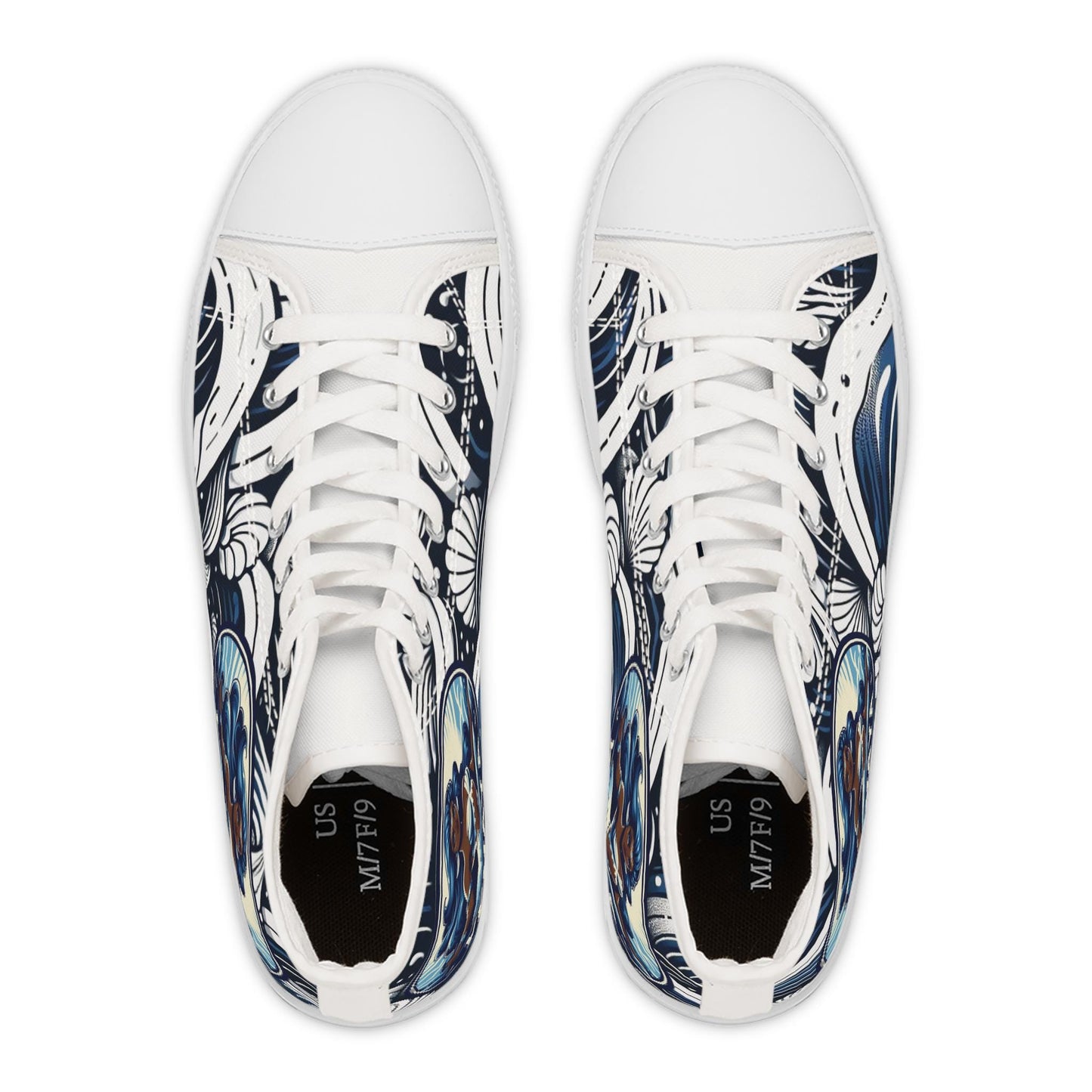 Maferefun YEMAYA High-Top Sneakers – Orisha Urban Style | Gift for Devotee or Godparent