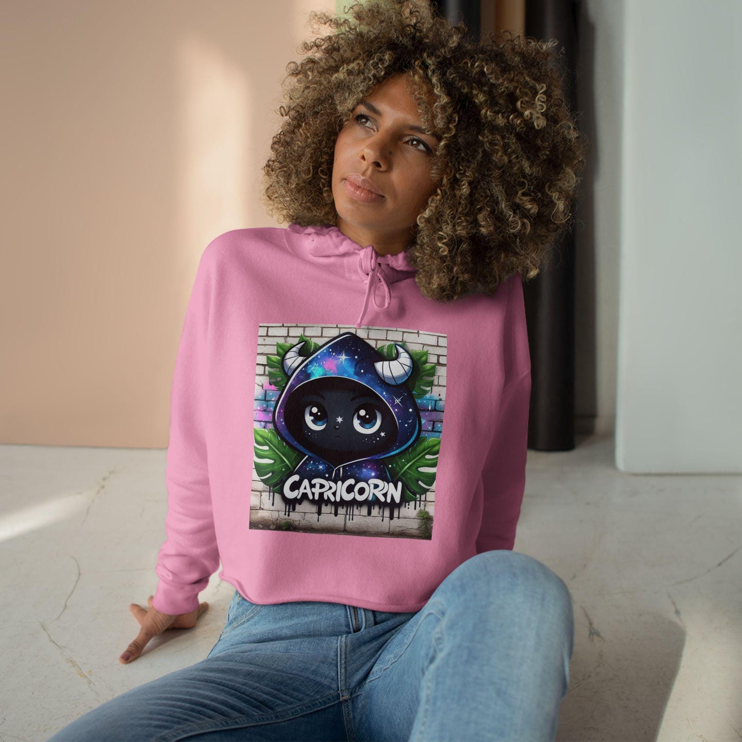 CAPRICORN Crop Hoodie - Zodiac Sign Apparel for Astrology Lovers, Perfect Gift, Trendy Fashion, Unique Style