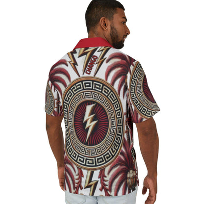 Orisha Chango Hawaiian Style Button Down Shirt - Gift for Devotee or Godparent