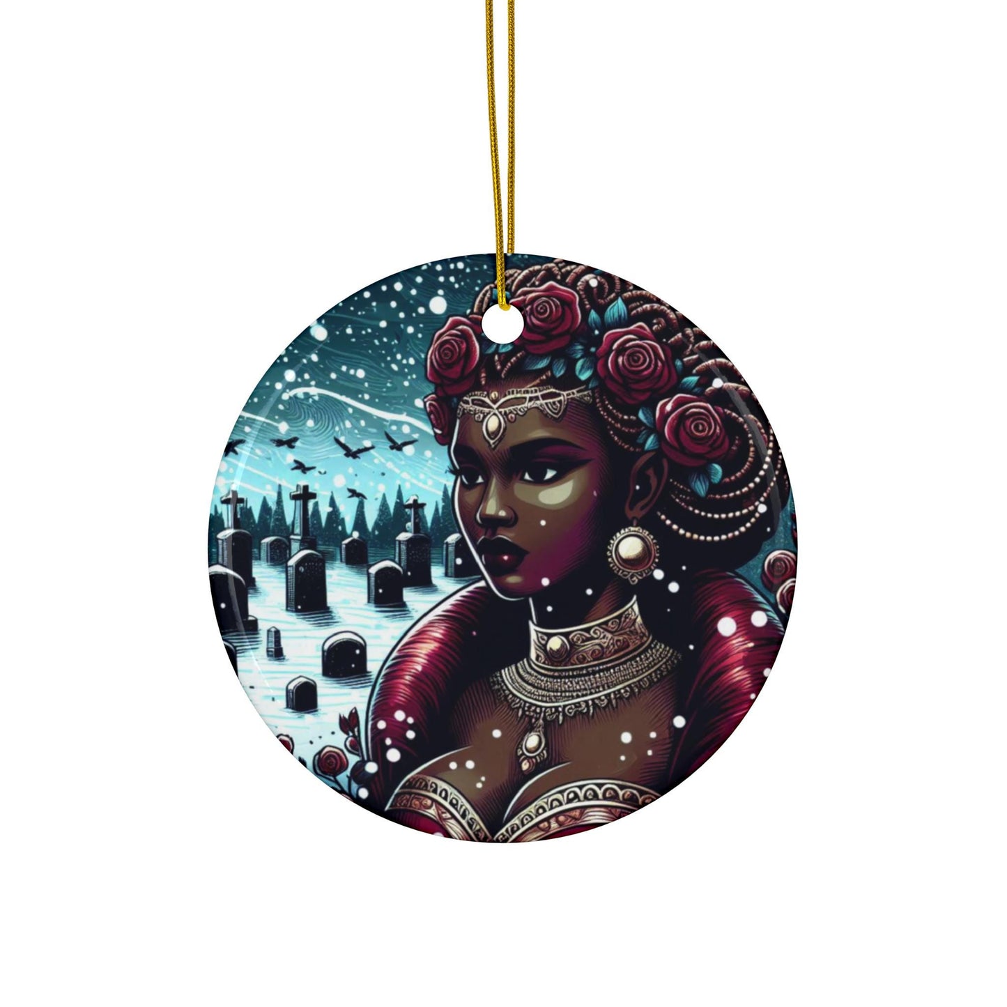 Orisha OYA winter theme Ornament, Orisha festive decor!  Gift for devotee or godparent!