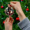 Orisha Inspired ELLEGUA Winter Theme Ornament! Festive Orisha Based Ornament!