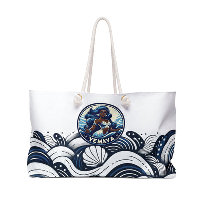 Maferefun YEMAYA “Blue Waves” Oversized Tote Bag – Orisha Urban Style | Gift for Devotee or Godparent