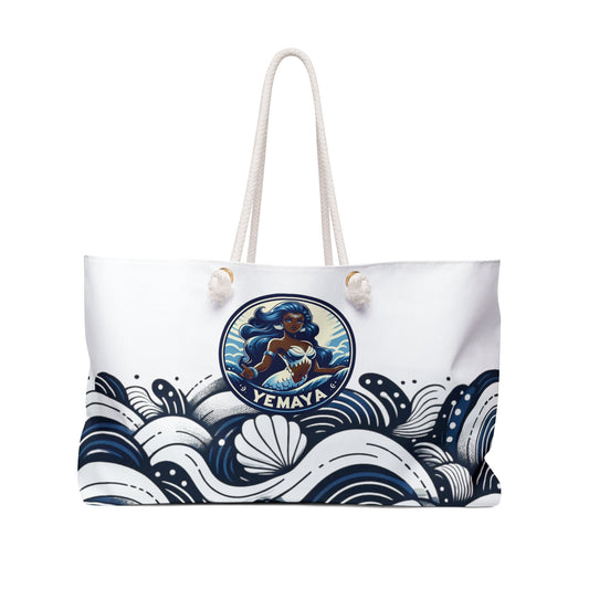 Maferefun YEMAYA “Blue Waves” Oversized Tote Bag – Orisha Urban Style | Gift for Devotee or Godparent