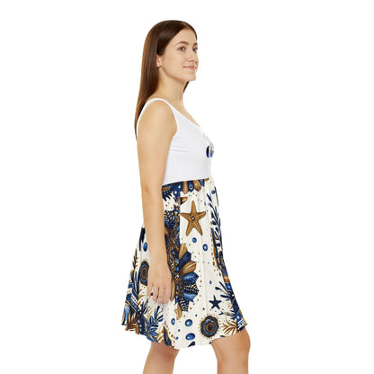 Maferefun OLOKUN Skater Dress – Orisha Inspired | Gift for Devotee or Godparent