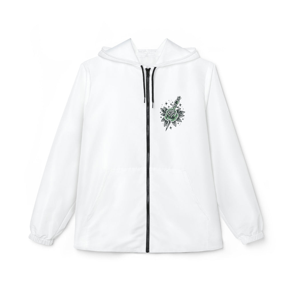 ZARABANDA "Skulls & Roses" Palo mayombe, White Stylish Windbreaker Jacket! somos!