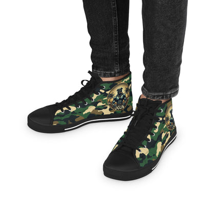 Orisha Oggún “Warrior” Camouflage High Top Sneakers – Gift for Devotee or Godparent