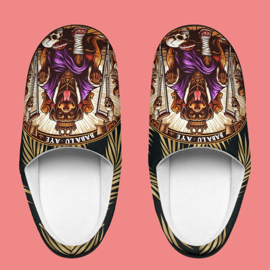 Orisha BABALU AYE " Royal Healer" stylish comfy indoor Slippers, Gift for devotee or godparent!