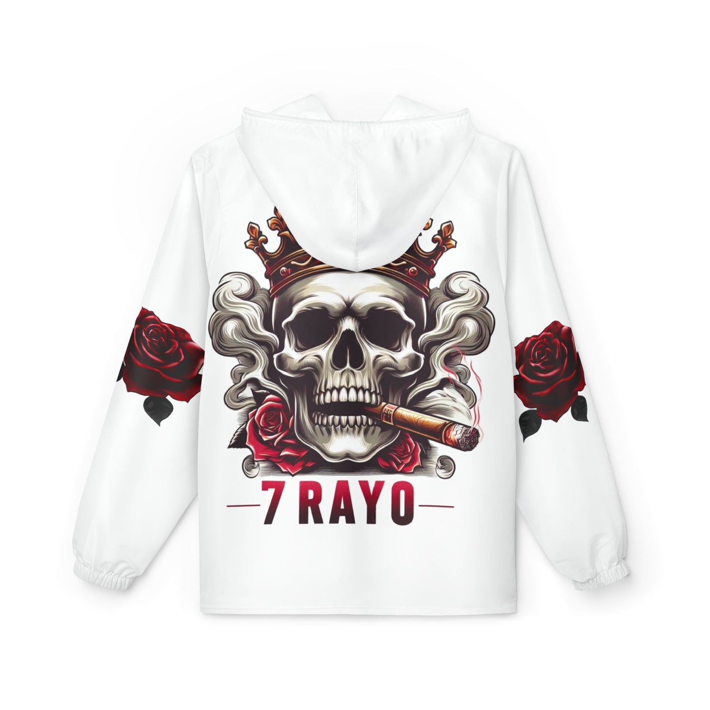 7 Rayo "Skulls & Roses" Palo Mayombe based WINDBREAKER Jacket!