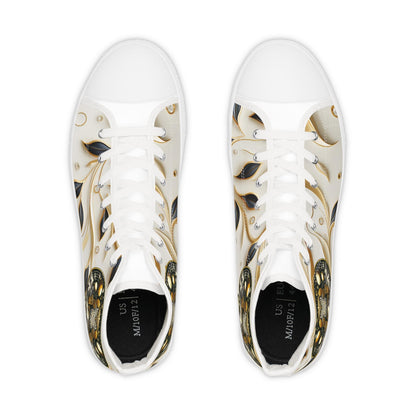 Orisha OBATALA "Calming Whites" High Top Sneakers! Gift for Devotee or godparent! Stylish Spiritual Footwear!