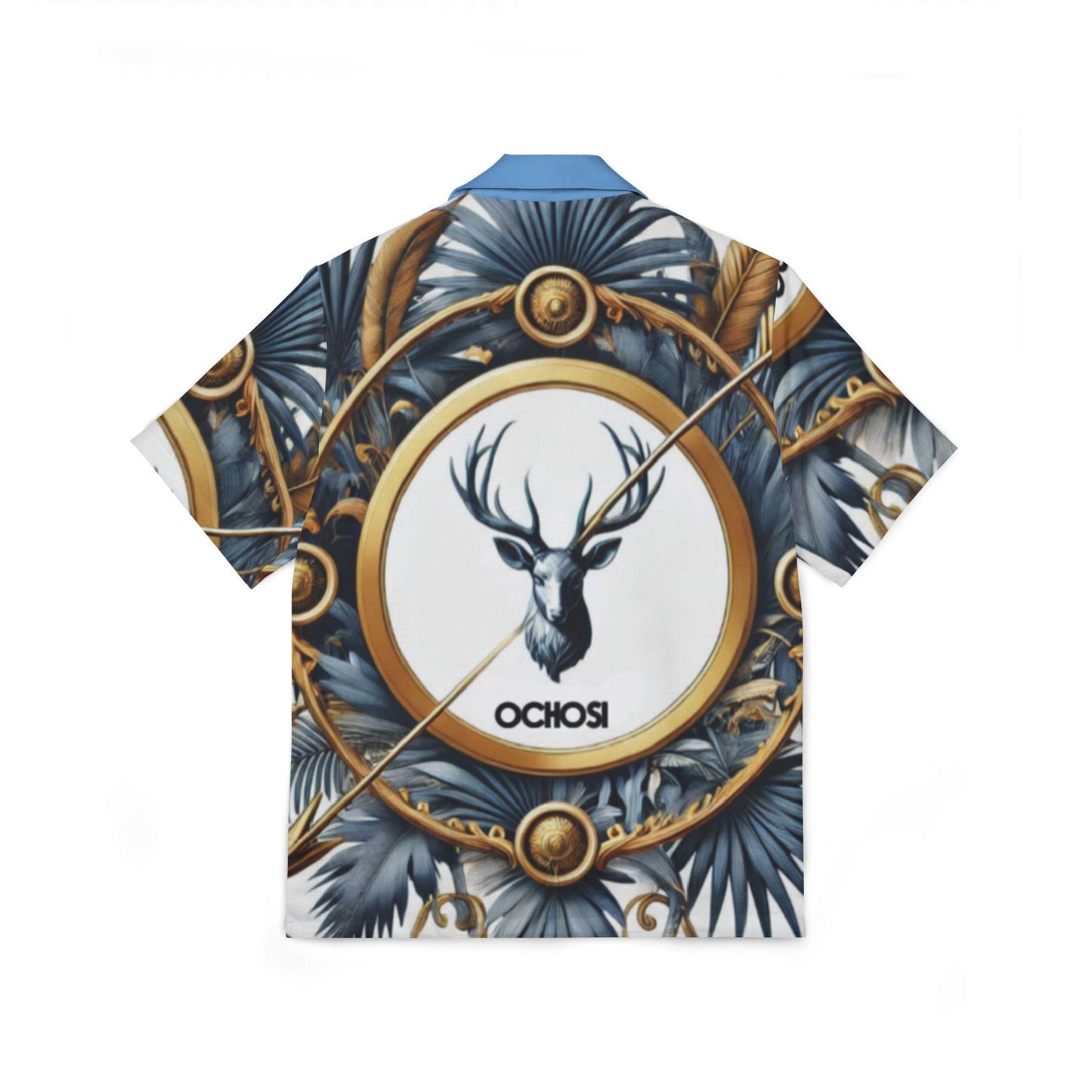 Orisha Ochosi Hawaiian Style Button Down Shirt - Gift for Devotee or Godparent