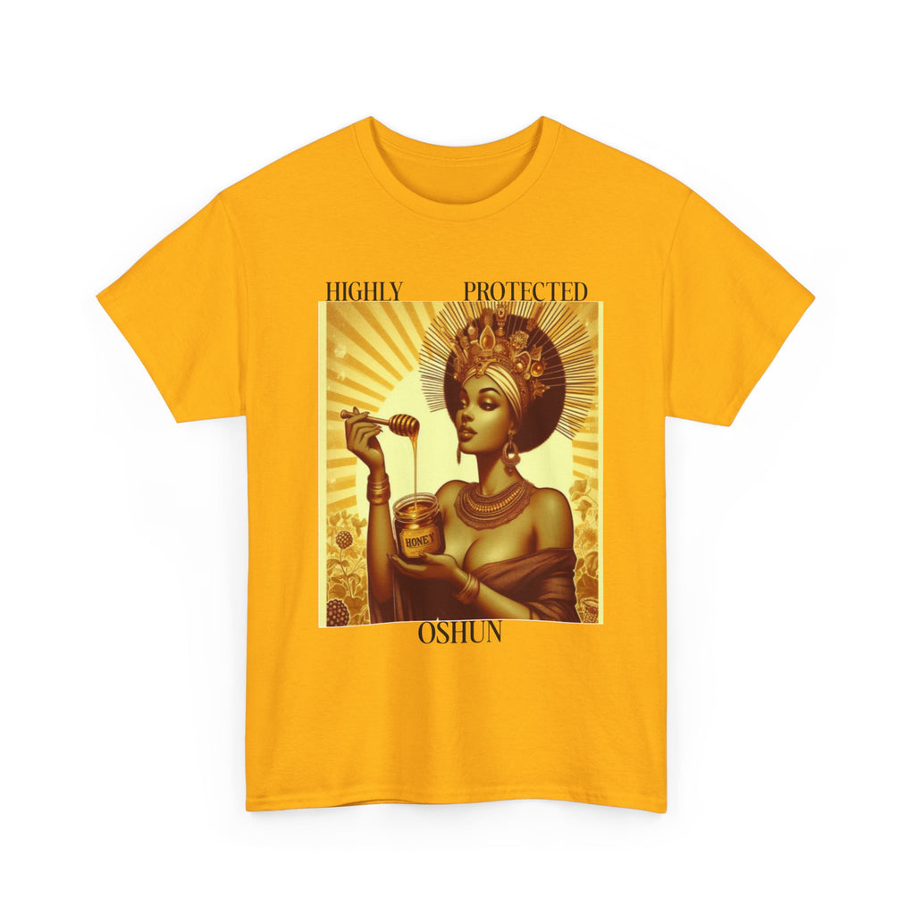 Highly Protected Oshun Tee, Spiritual T-Shirt, Goddess Apparel, Affirmation Shirt, Gift for Her, Boho Style Clothing
