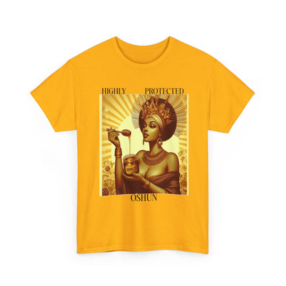 Highly Protected Oshun Tee, Spiritual T-Shirt, Goddess Apparel, Affirmation Shirt, Gift for Her, Boho Style Clothing