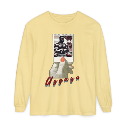 Polaroid Aggayú (Agayu) Long Sleeve Tee for Devotee & Godparent! Orisha Polaroid Collection
