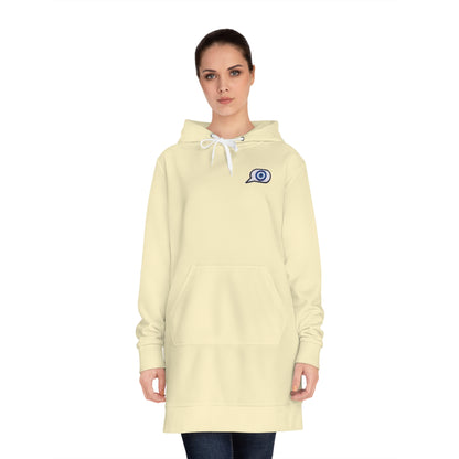 Copy of Copy of Copy of Evil Eye Lace-Up Hoodie Dress — Blue Nazar Charm Back Print