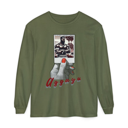 Polaroid Aggayú (Agayu) Long Sleeve Tee for Devotee & Godparent! Orisha Polaroid Collection