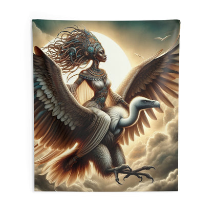 Orisha Oshun KOLE "Beauty & the Vulture" Altar Tapestry! Sacred Space Tapestry dedicated to Oshun Kole! gift for Godarent or Devotee!