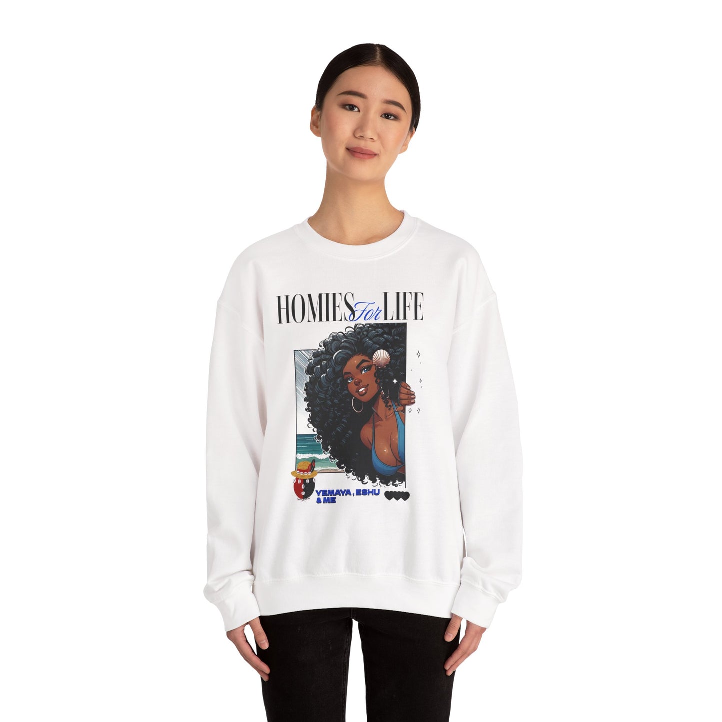Homies for Life, YEMAYA,ESHU ,Me Sweatshirt, Gift for Godparent or Devotee!