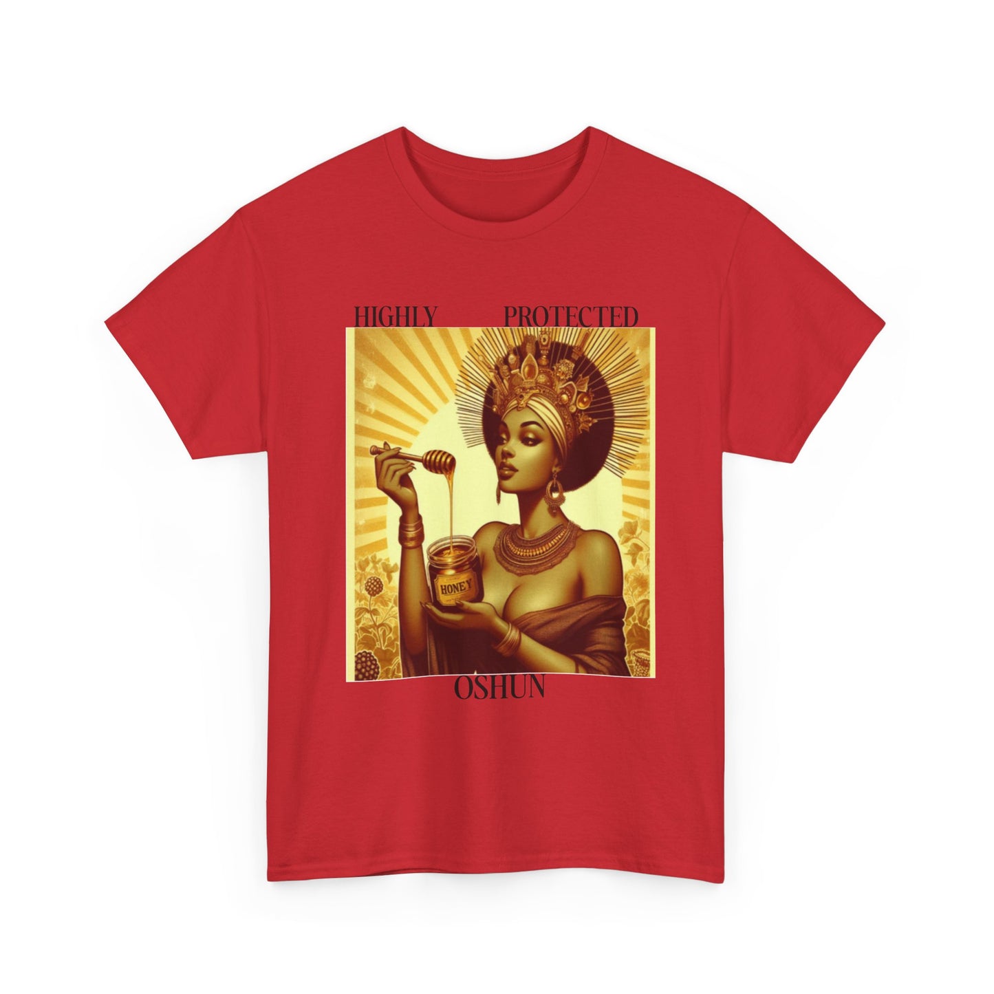 Highly Protected Oshun Tee, Spiritual T-Shirt, Goddess Apparel, Affirmation Shirt, Gift for Her, Boho Style Clothing