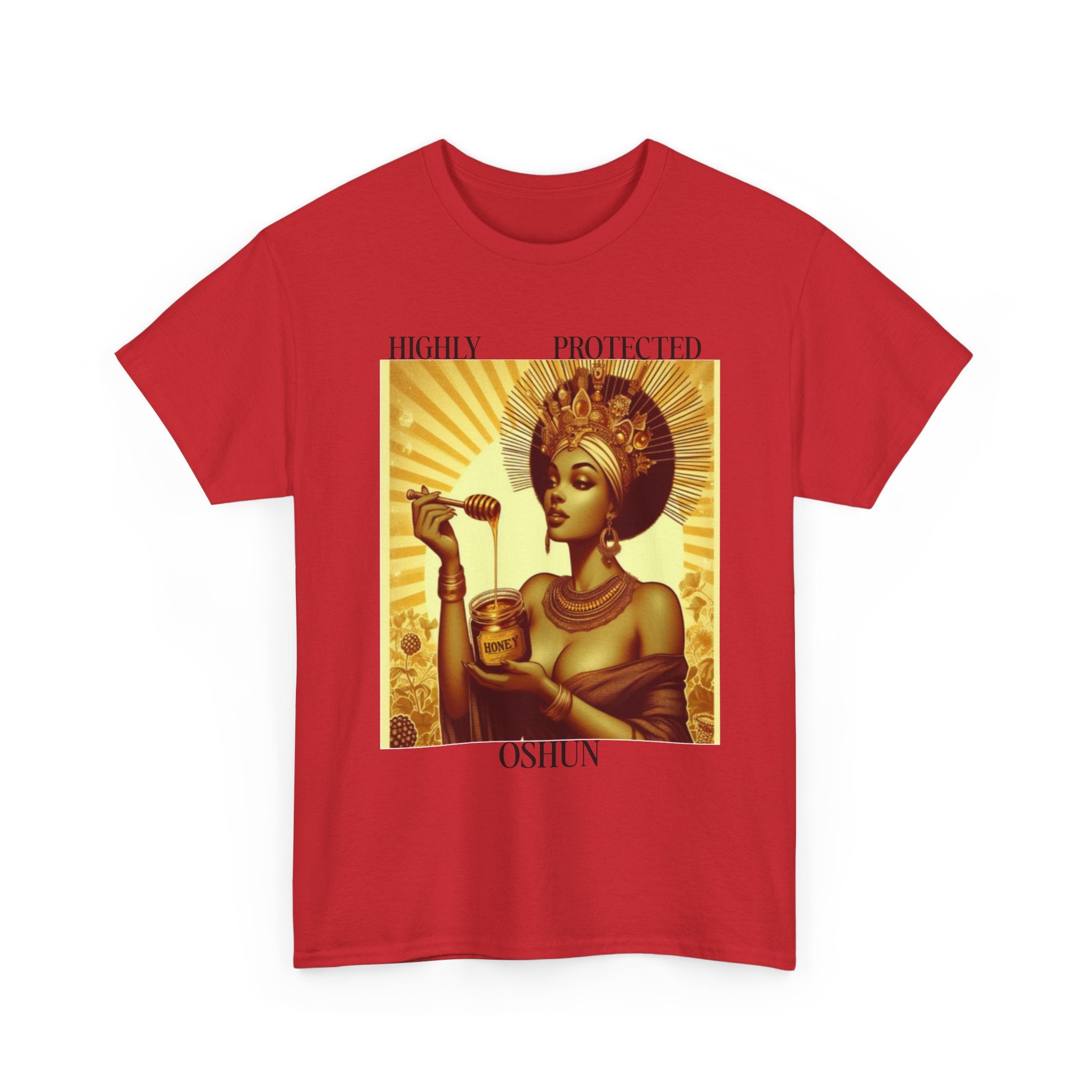 Highly Protected Oshun Tee, Spiritual T-Shirt, Goddess Apparel, Affirmation Shirt, Gift for Her, Boho Style Clothing