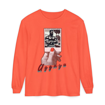 Polaroid Aggayú (Agayu) Long Sleeve Tee for Devotee & Godparent! Orisha Polaroid Collection