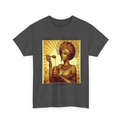 Highly Protected Oshun Tee, Spiritual T-Shirt, Goddess Apparel, Affirmation Shirt, Gift for Her, Boho Style Clothing