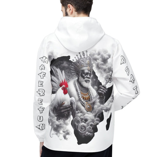 Maferefun OBATALA white Jacket! Obatala "king of Africa" Urban style WHITE jacket, Lucumi Tradition Obatala Stylish Windbreaker Ashe Jacket