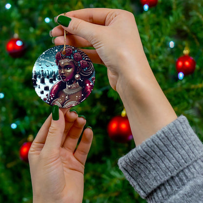 Orisha OYA winter theme Ornament, Orisha festive decor!  Gift for devotee or godparent!