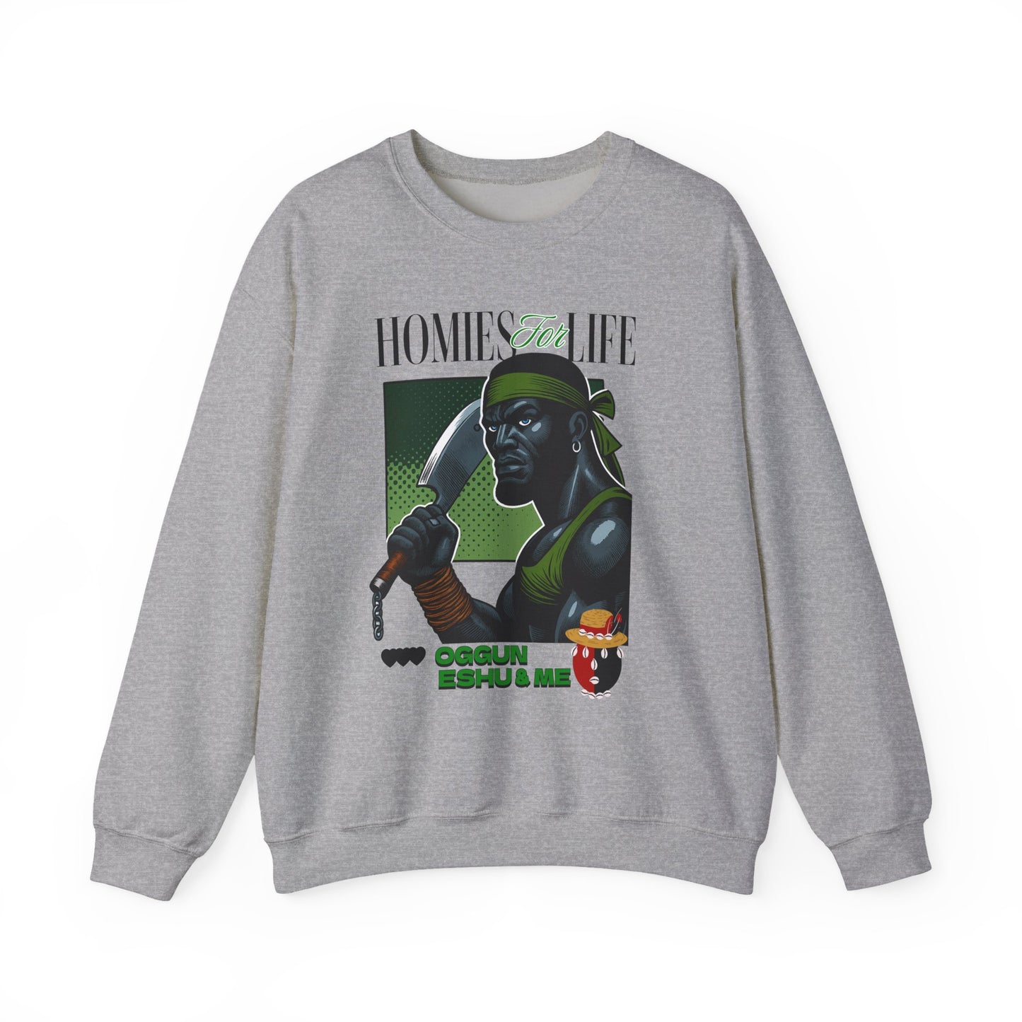 Homies for Life, OGGUN, ESHU and Me Sweatshirt, Gift for Godparent or Devotee!