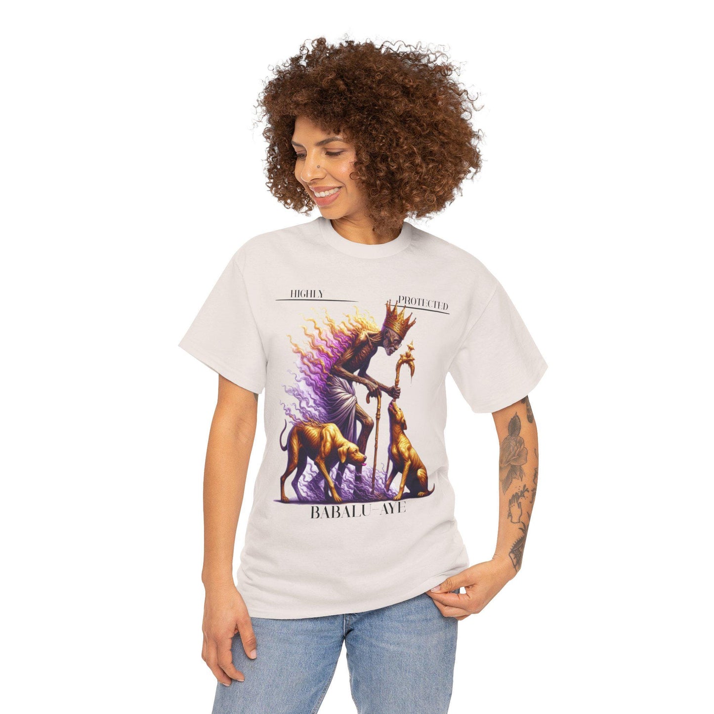 Highly Protected BABALU AYE Orisha Graphic Tshirt , gift for godparent or devotee!