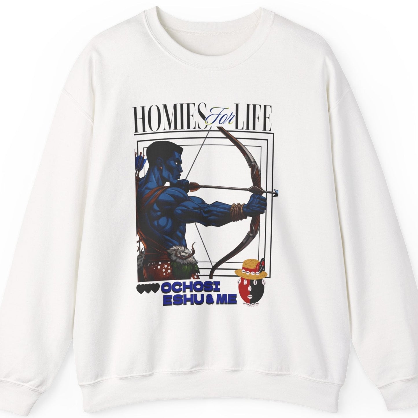 Homies for Life, OCHOSI, ESHU, and Me Sweatshirt, Gift for Godparent or Devotee!