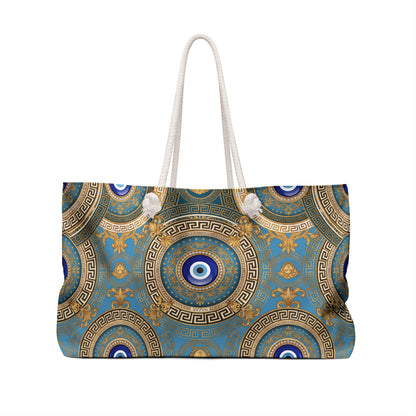 Nazar Evil Eye Weekender Bag — Teal