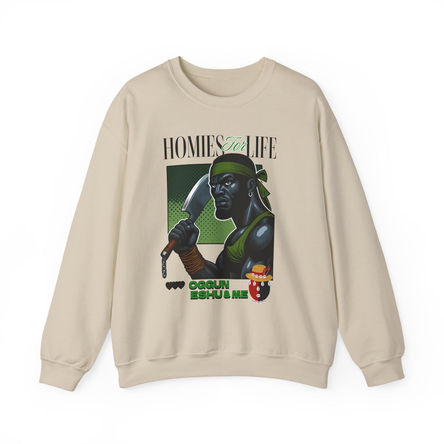 Homies for Life, OGGUN, ESHU and Me Sweatshirt, Gift for Godparent or Devotee!